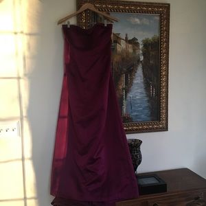 Strapless Deep Red Gown